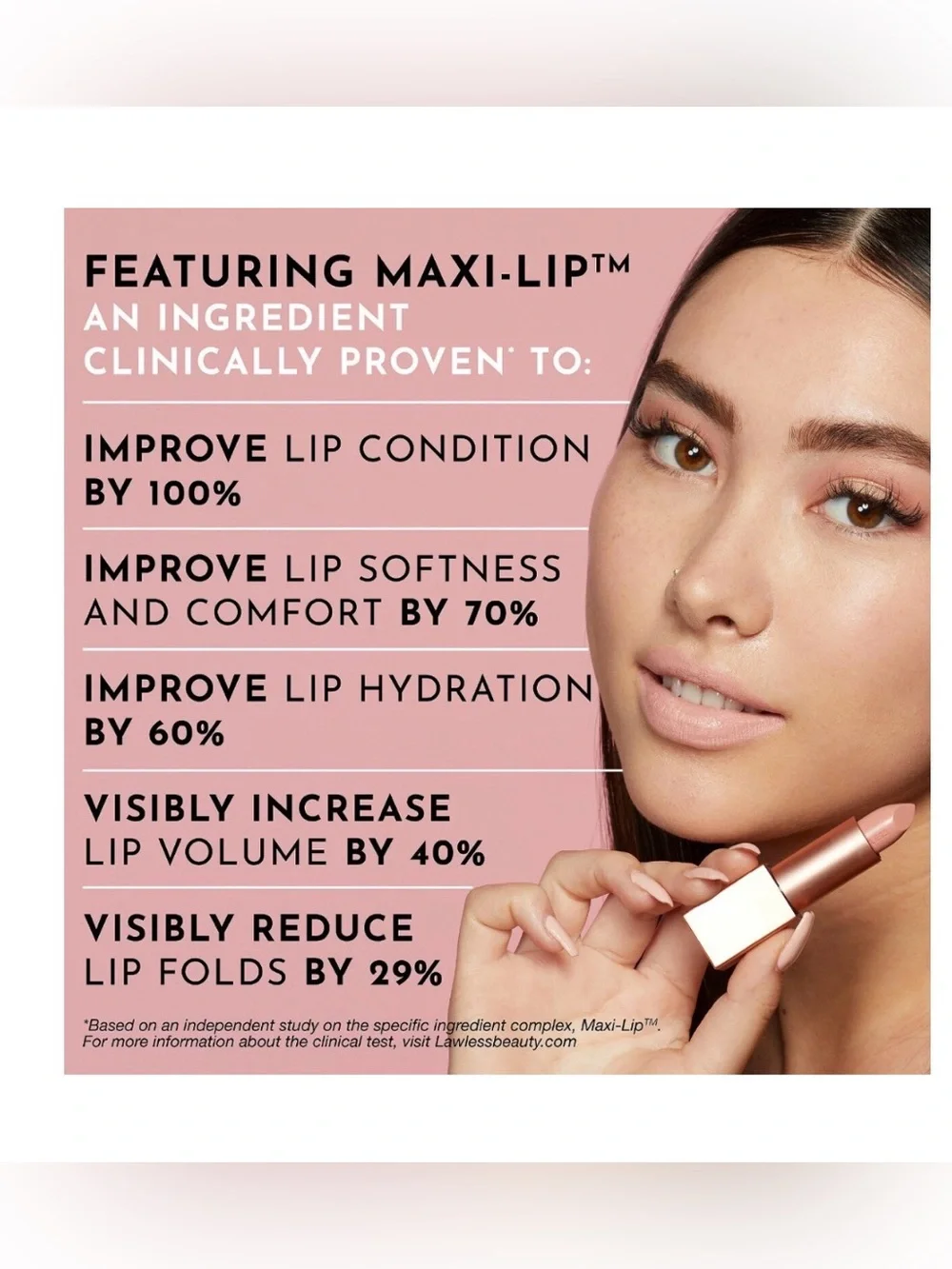 LAWLESS Forget The Filler Satin Cream Lipstick in color TROPIC - New In Box
